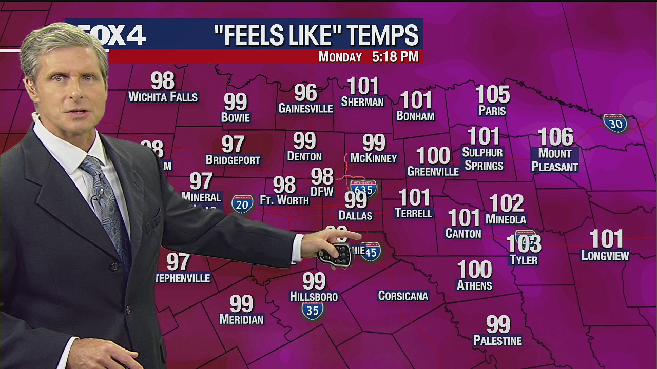 Dallas weather: Aug. 15 Evening Forecast