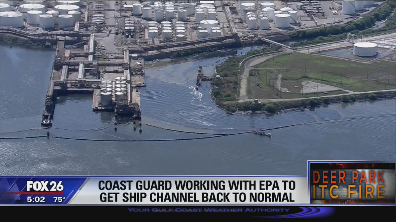 Coast Guard working with EPA to get ship channel back to normal