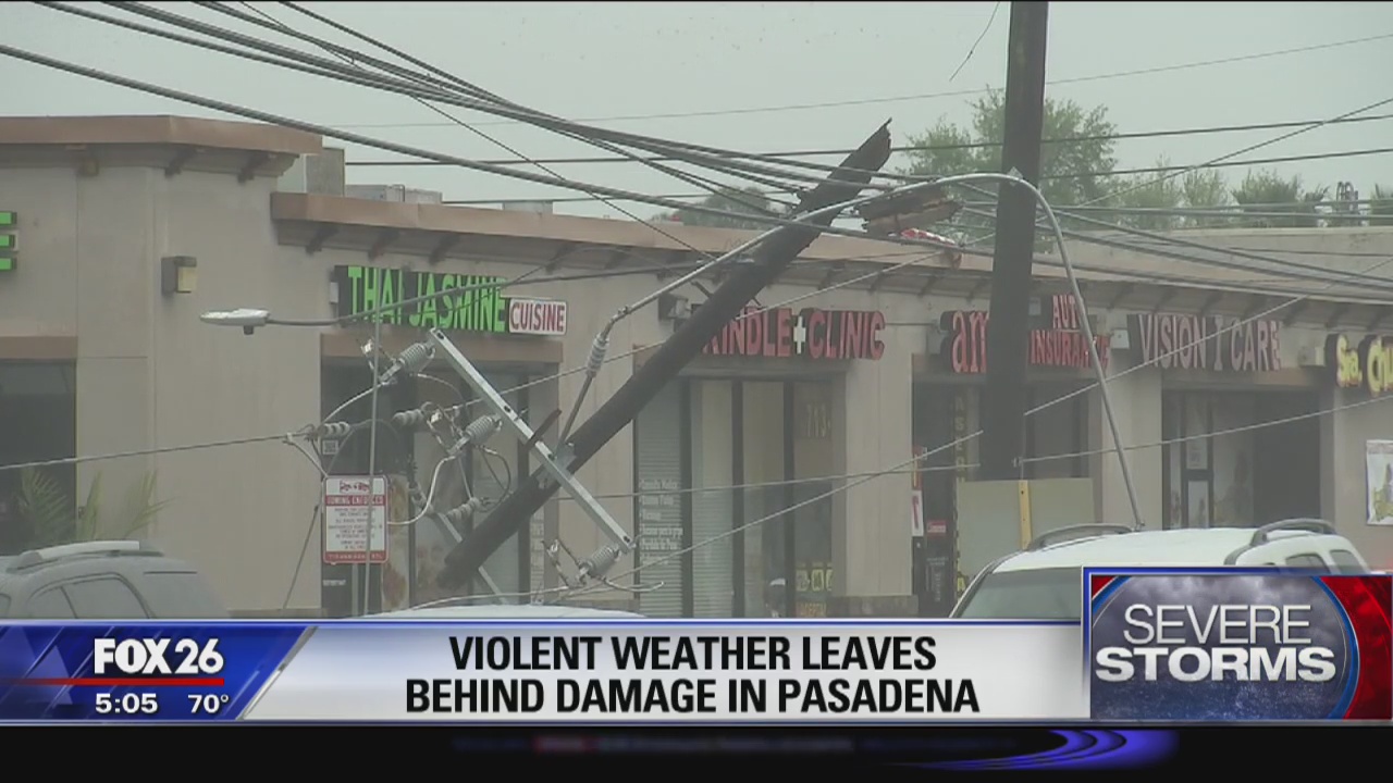 Violent weather leaves behind damage in Pasadena
