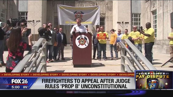 Firefighters to appeal after judge rules Prop B unconstitutional