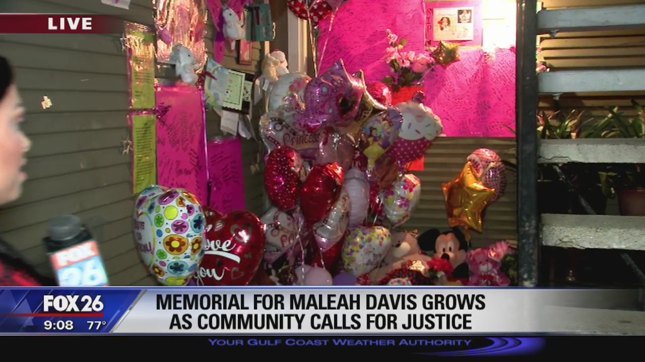 Memorial for Maleah Davis grows as community calls for justice