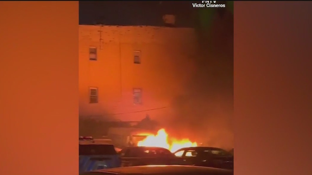 8 NYPD vehicles set on fire