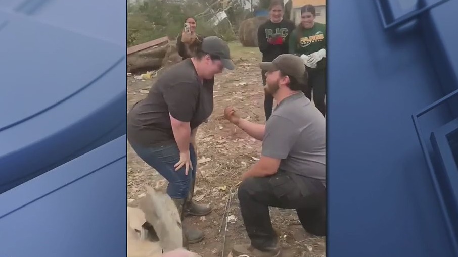 Rubbles Fox Lamar County tornado victim proposes after finding missing engagement ...