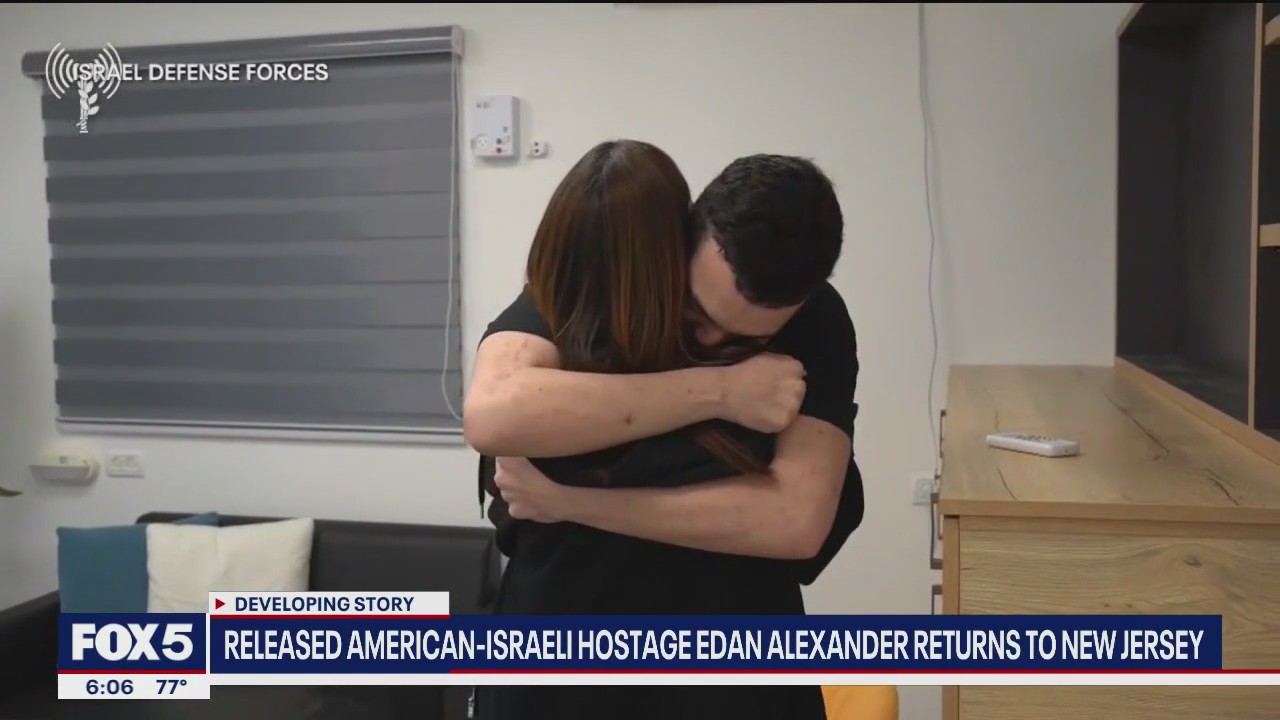 After 600 days in captivity former hostage Edan Alexander returns to New Jersey