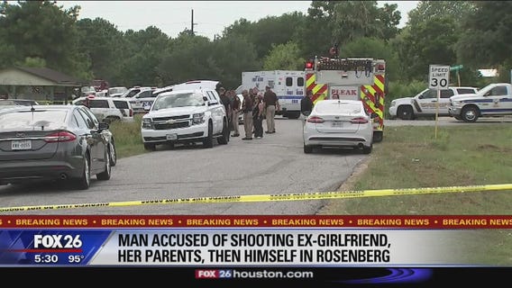 Man accused of shooting ex-girlfriend, her parents, then himself in Rosenberg