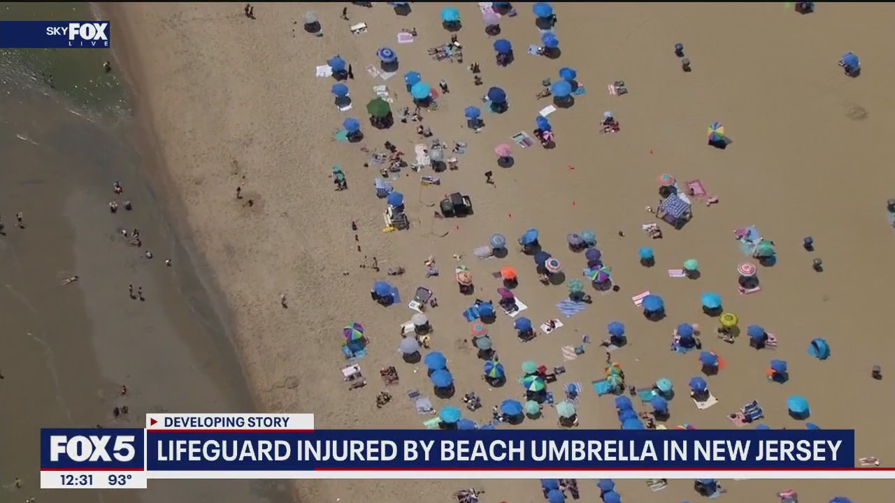 Lifeguard impaled by beach umbrella at Asbury Park Beach