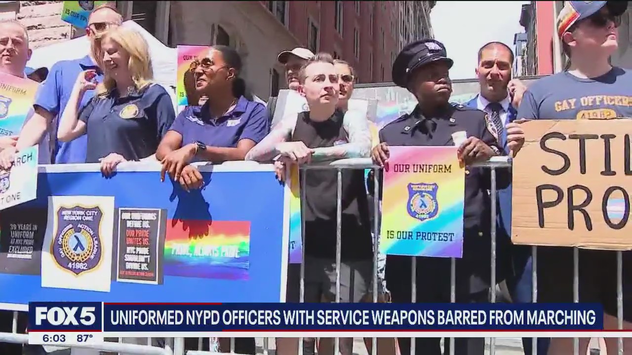 Uniformed NYPD officers with service weapons barred from marching at Pride