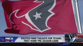 Excited fans tailgate for first Texans home pre-season game