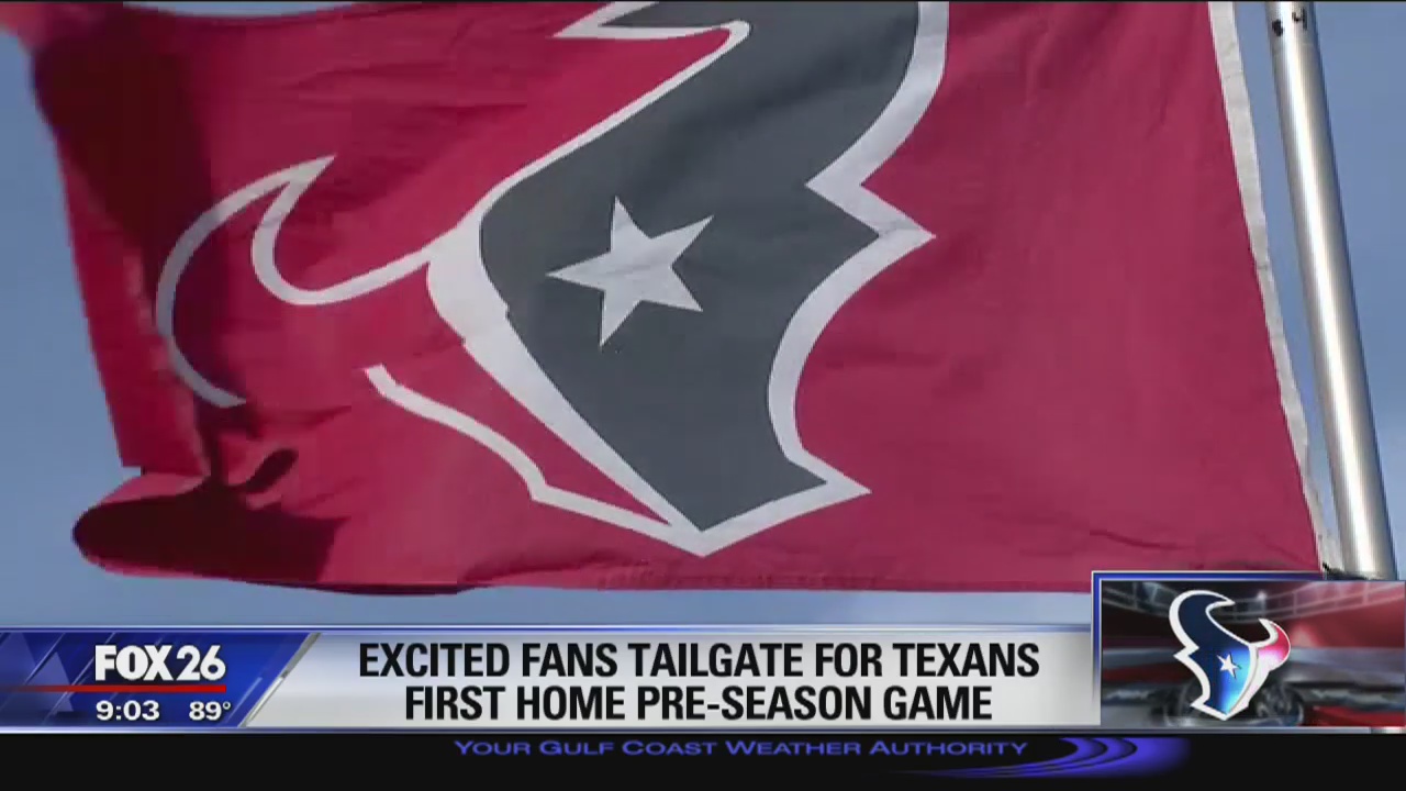Excited fans tailgate for first Texans home pre-season game