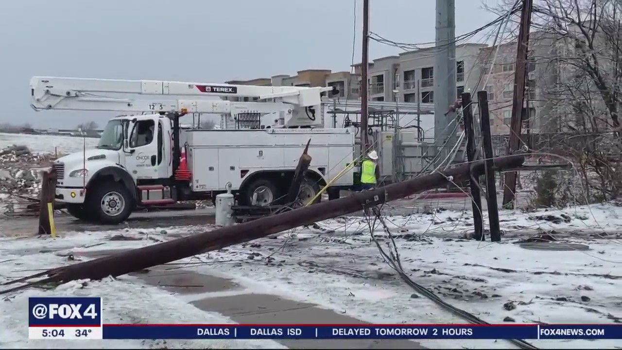 Some in North Texas dealing with power outages because of the ice | FOX ...
