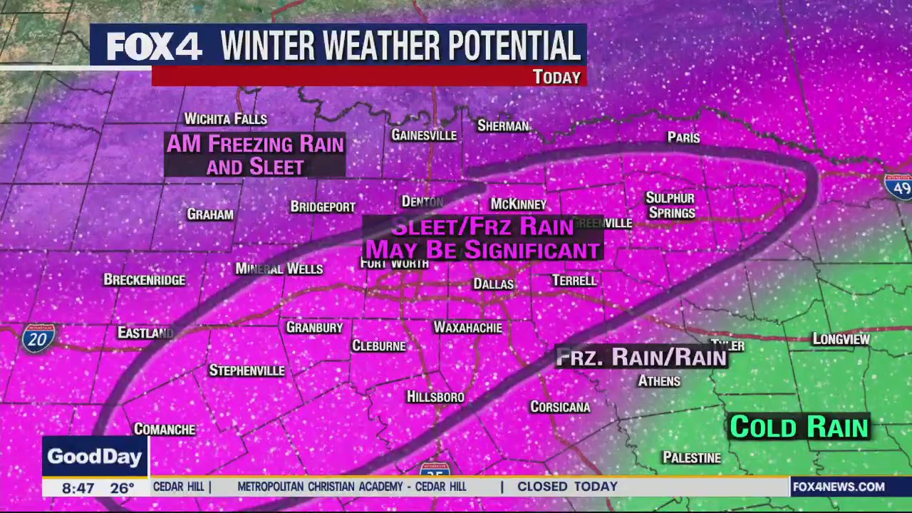 Dallas Weather: Jan. 31 mid-morning forecast