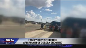 Family drives through aftermath of Odessa shooting
