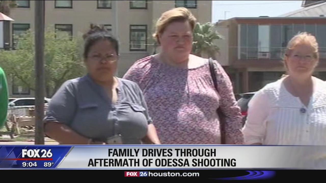 Family drives through aftermath of Odessa shooting