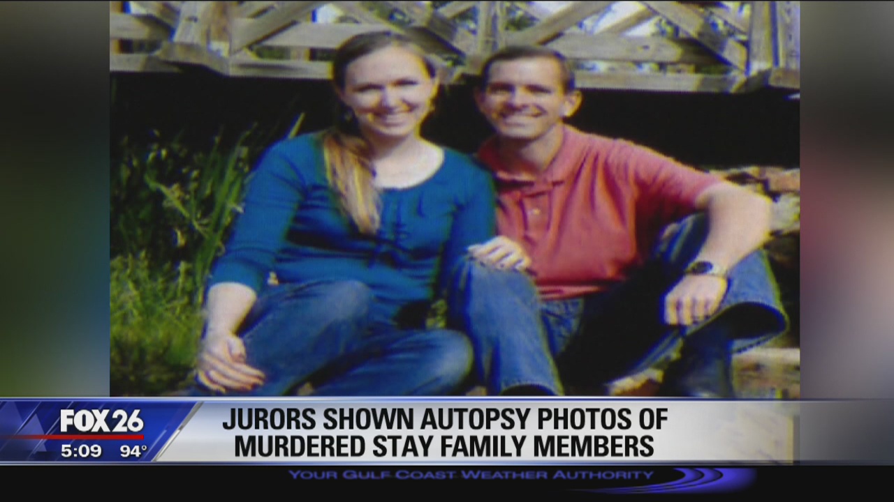 Jurors shown autopsy photos of murdered Stay family members