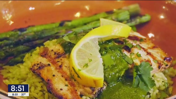 Grilled Fresh Salmon with Chimichurri Sauce