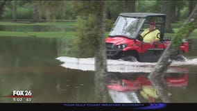 Flooding traps Brazoria County residents in their homes