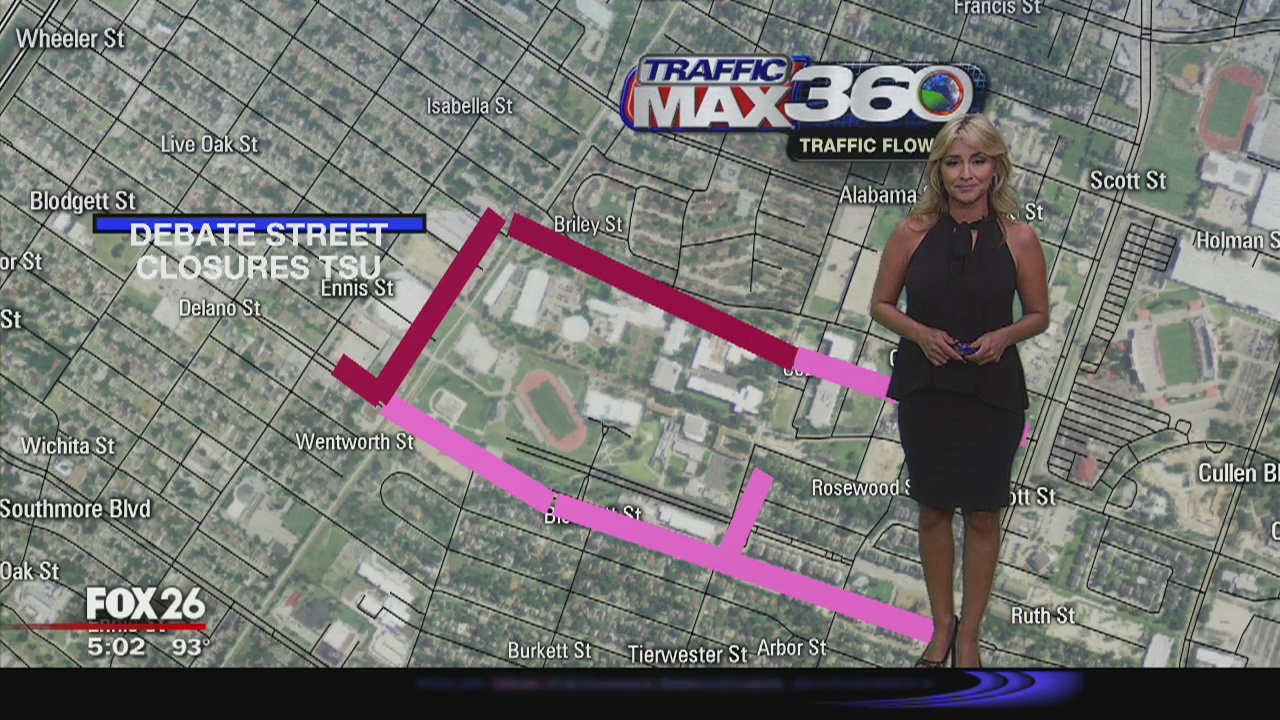 Closures, Democratic debate at Texas Southern University could affect your route