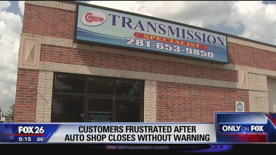 Customers frustrated after autos shop closes without warning
