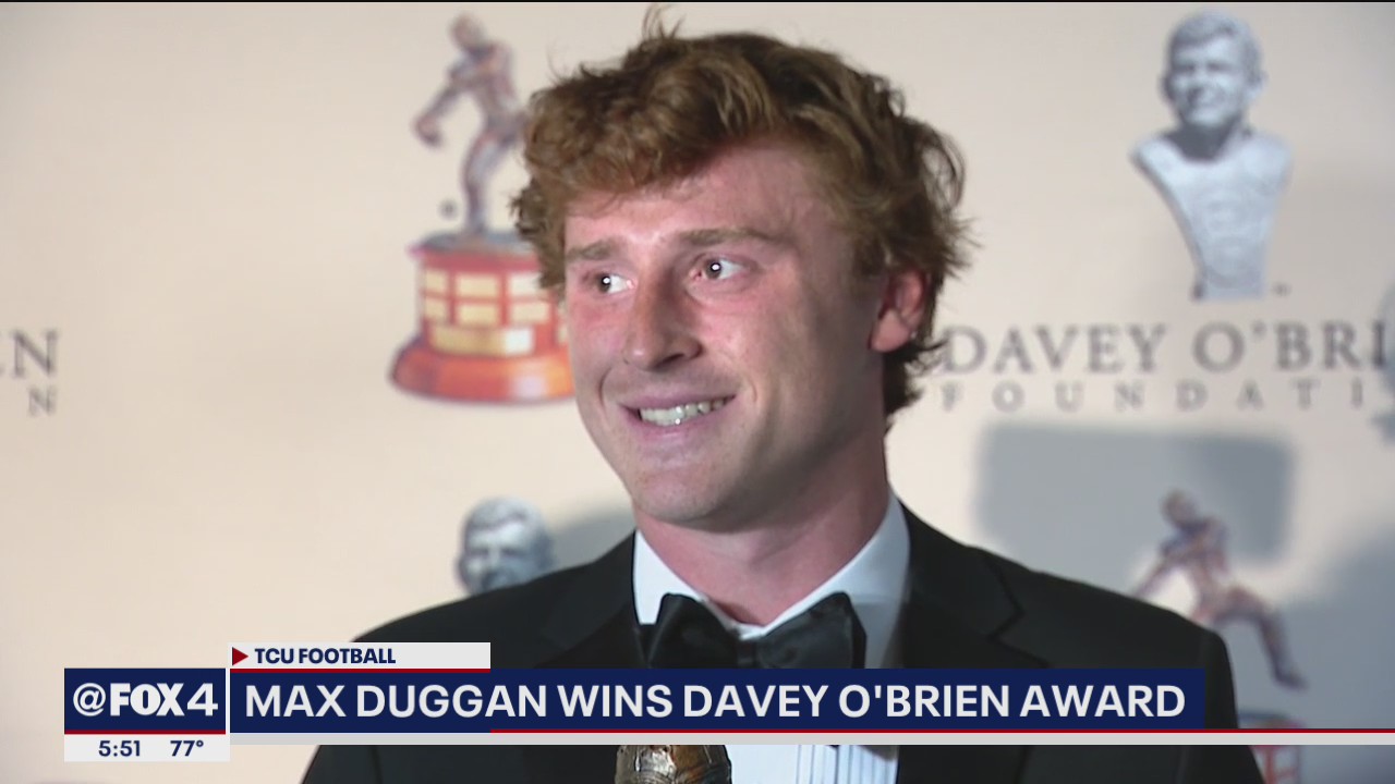 TCU QB Max Duggan wins the Davey O'Brien Award