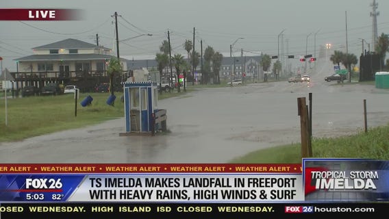 TS Imelda makes landfall in Freeport with heavy rain, high winds, and surf