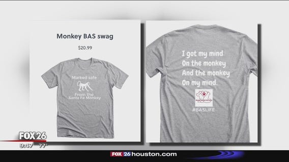 Bayou Animal Services selling Santa monkey shirts to raise funds