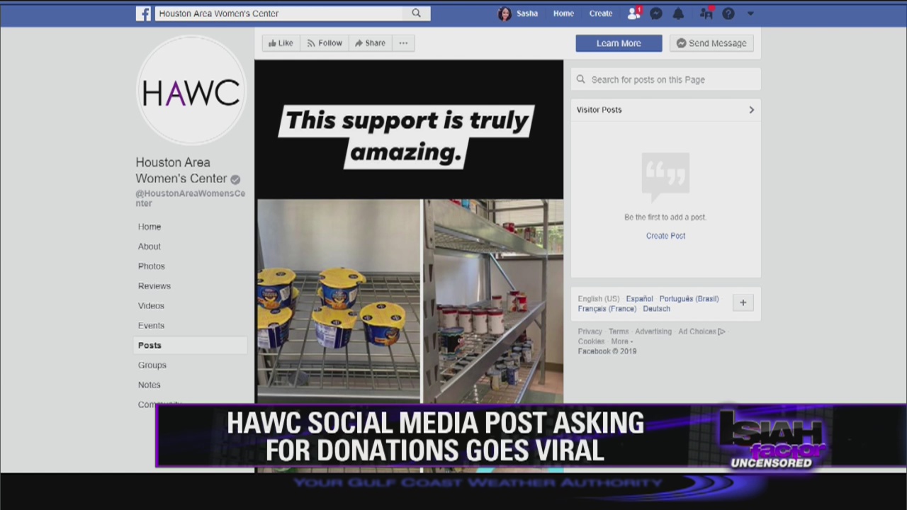 Donations drop-off for Houston Area Women's Center post goes viral
