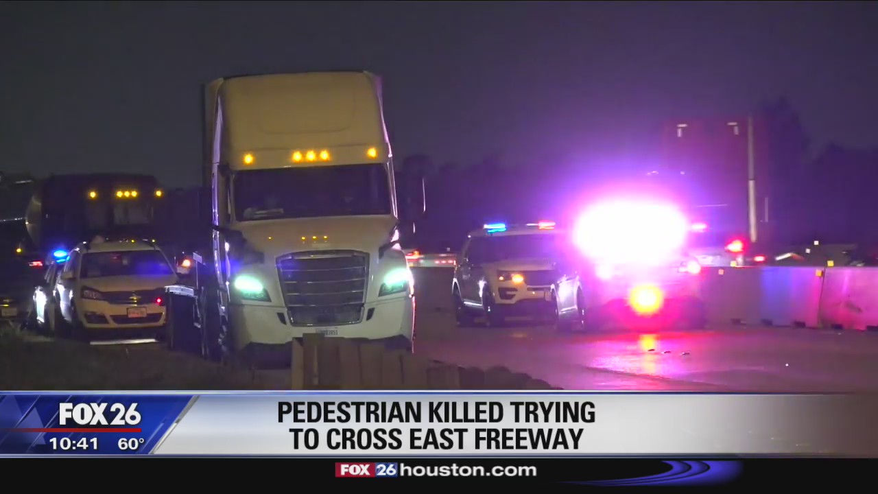 Pedestrian killed trying to cross East Freeway