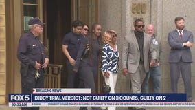 Diddy family exits courthouse after verdict is reached