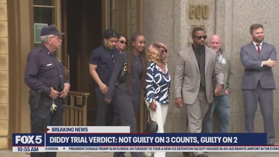 Diddy family exits courthouse after verdict is reached