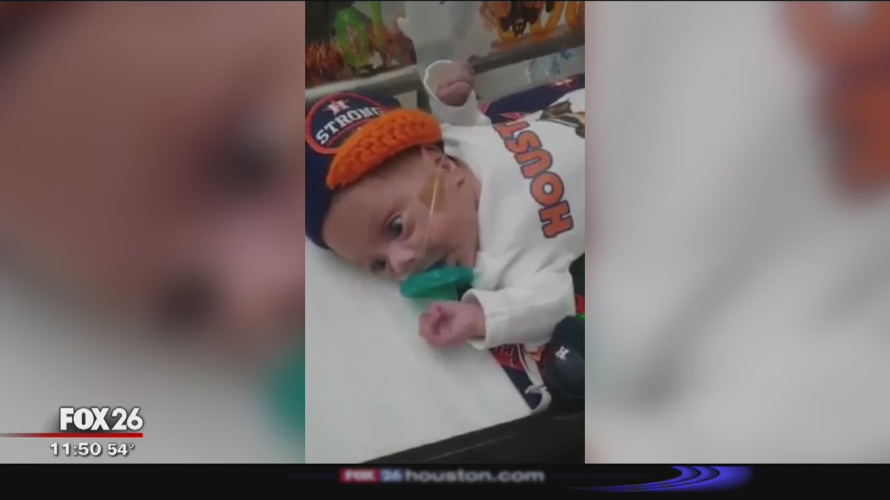 Preemie born at 24 weeks rooting for Astros while in the hospital, been a fan since birth