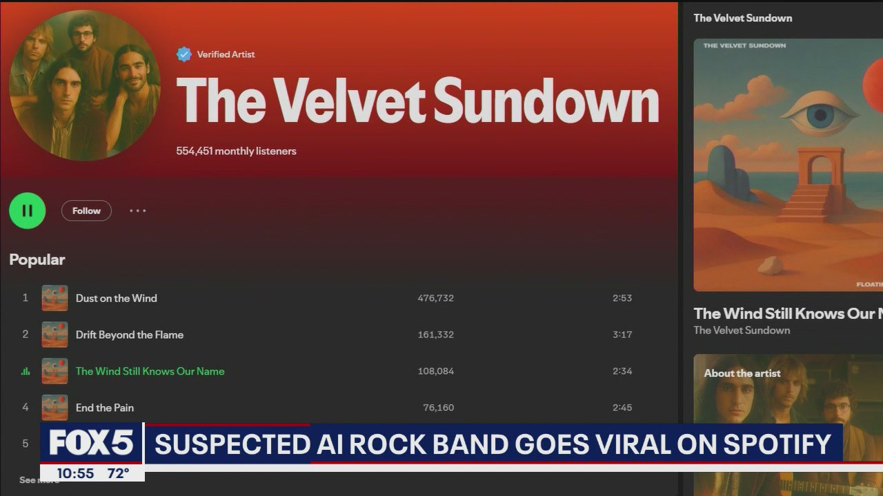 New rock band suspected of being AI