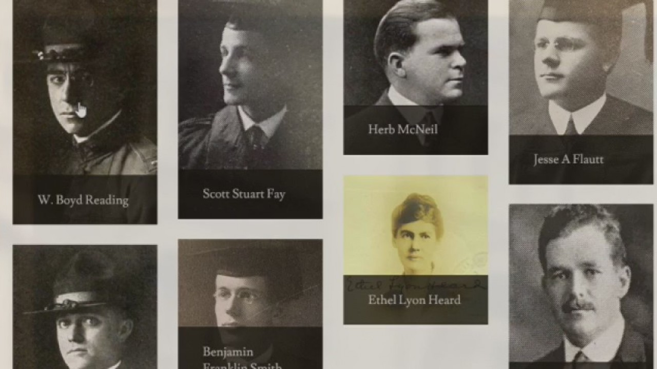 State historical marker dedicated to physicians who served in World War I