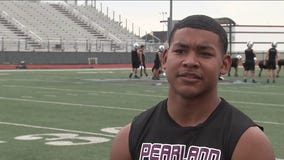Pearland High School football star shines on the field and in the books