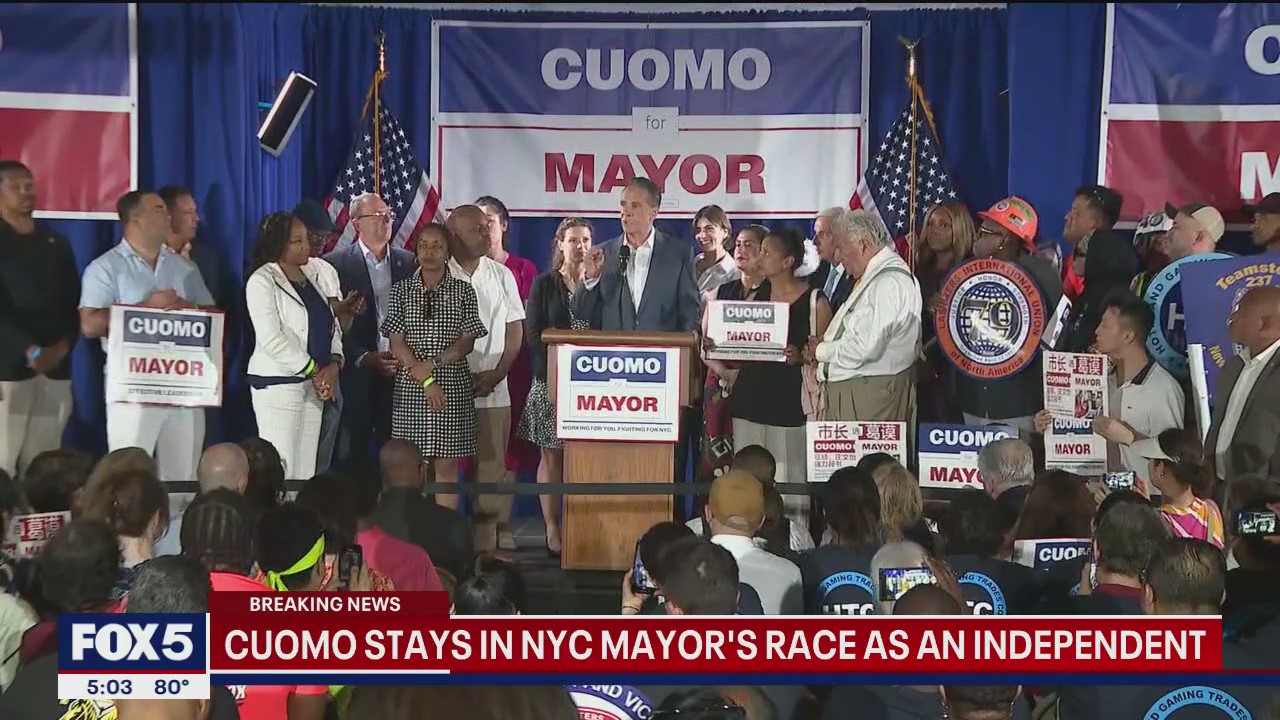 Cuomo staying in NYC mayoral race as independent candidate | FOX 5 New York