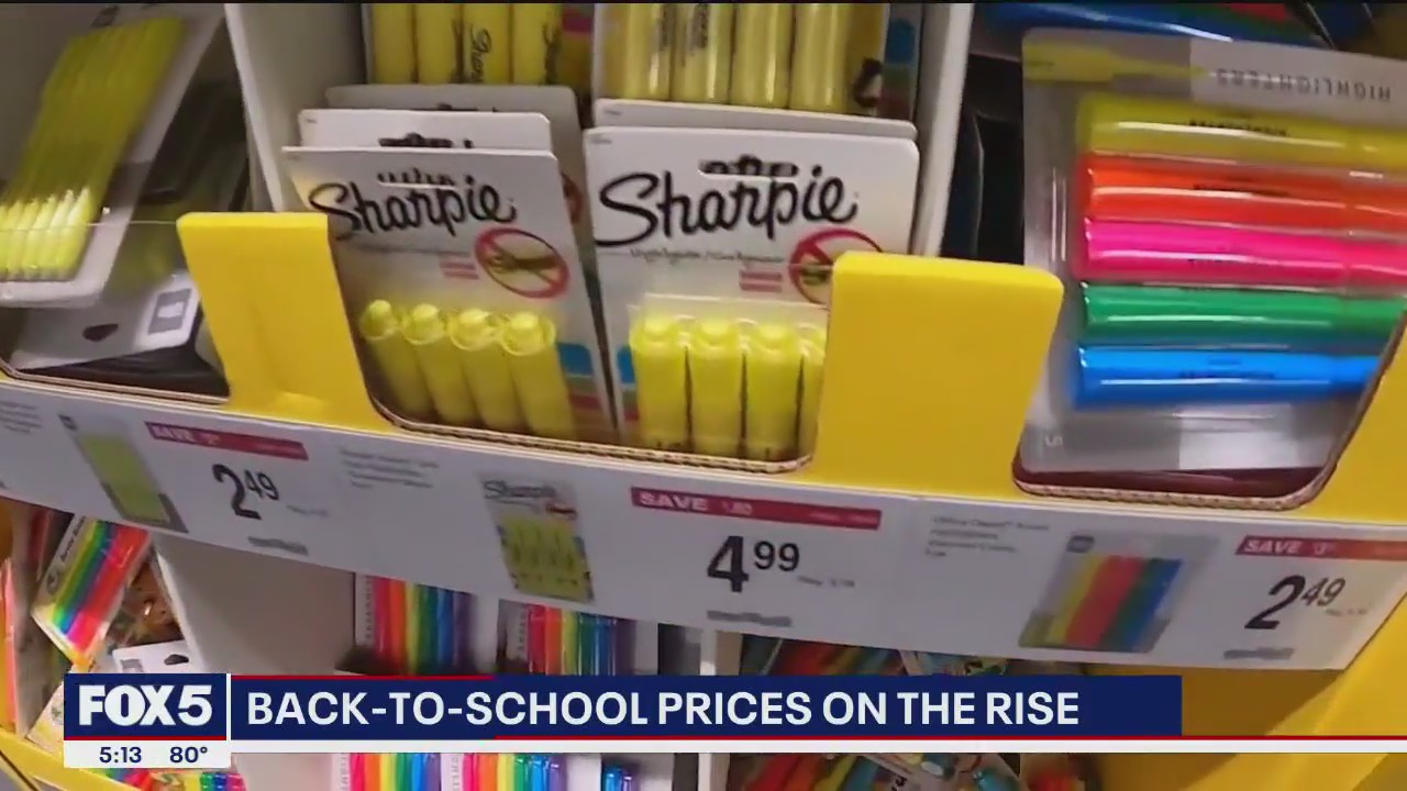 Back-to-school supplies prices surge