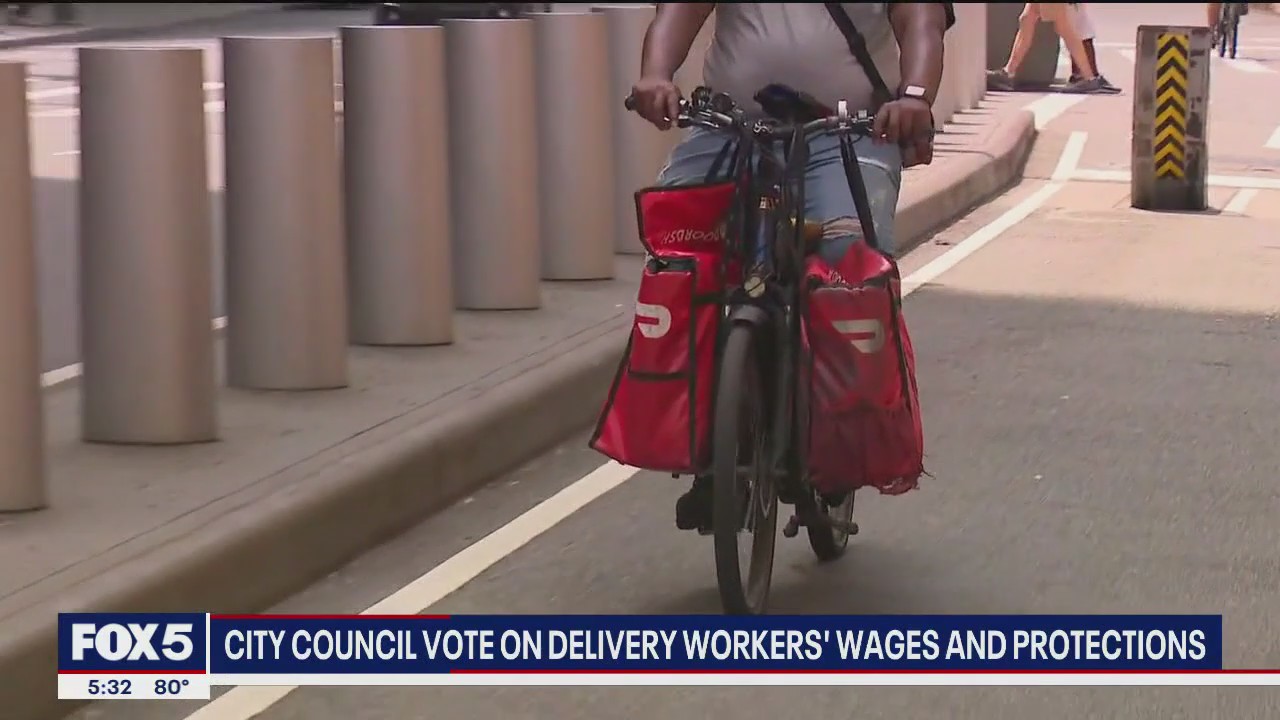 NYC Council vote on delivery workers' wages and protections