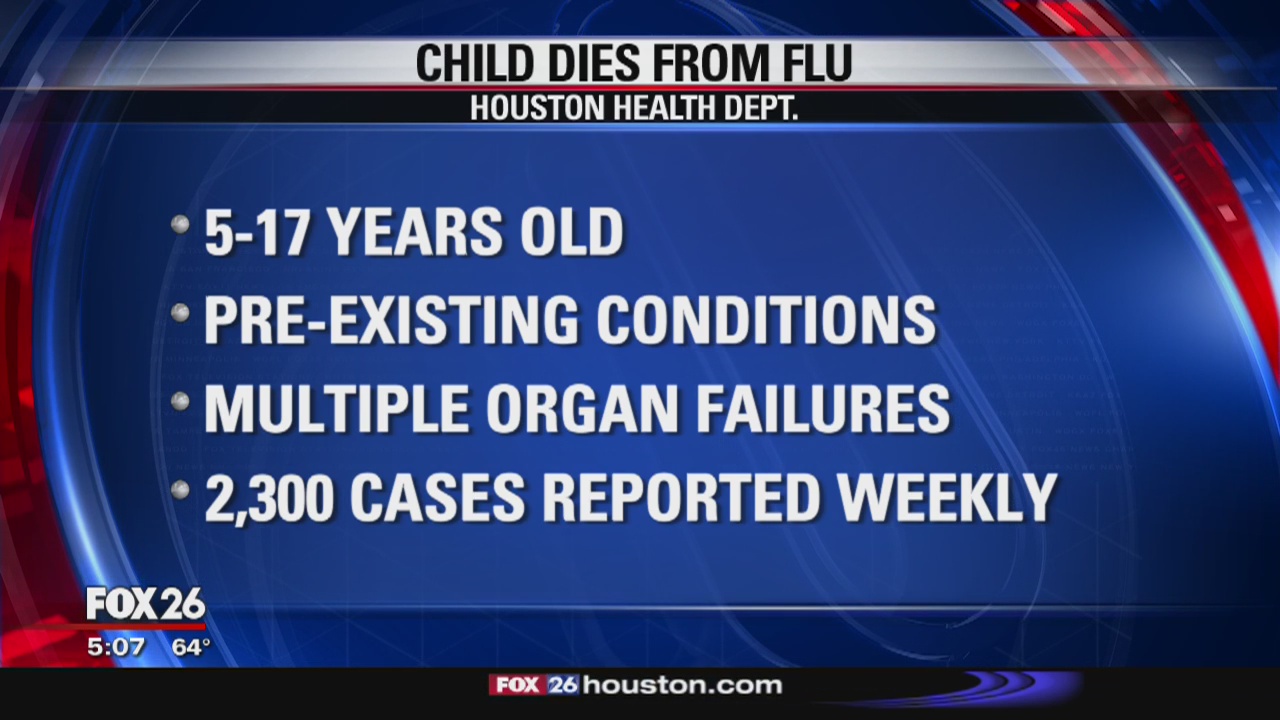 First child flu death reported in City of Houston