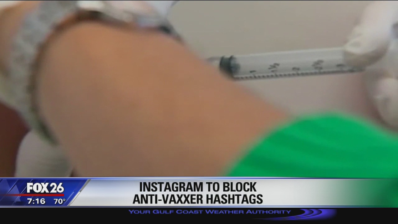 Instagram blocking anti-vaxxer hashtag