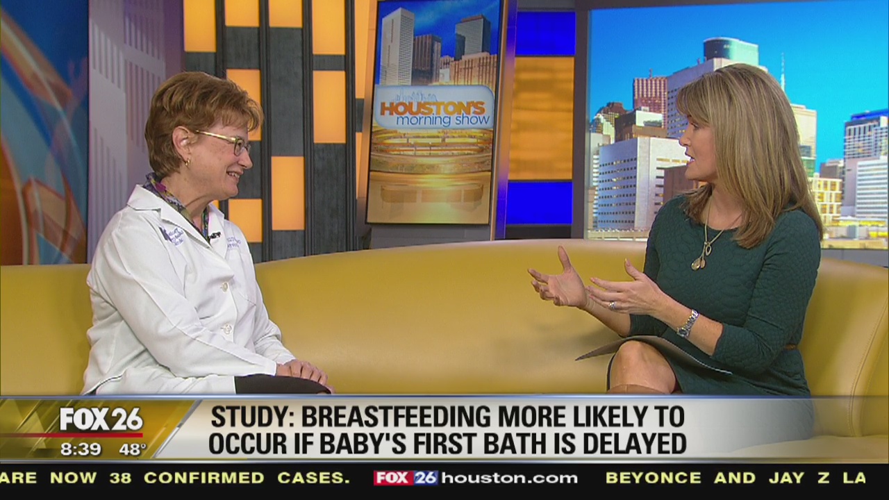 Study: Breastfeeding more likely to occur if baby's first bath is delayed