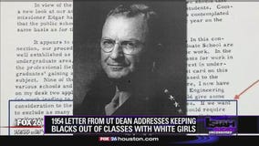 1954 letter from UT dean addresses keeping blacks out of classes with white girls