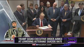 Trump signs executive order aimed at lowering veterans' suicide rate