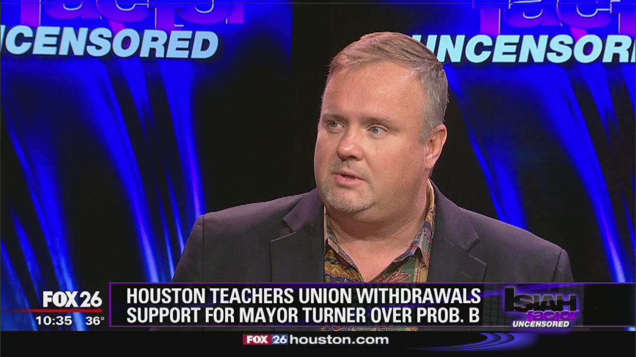Houston Teachers Union withdrawals support for Mayor Turner over Prop B