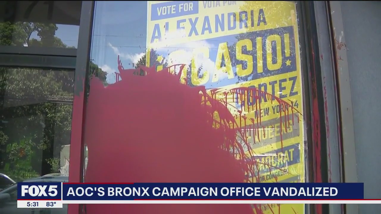 AOC's Bronx campaign office vandalized