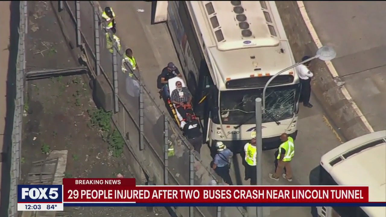 29 people injured in bus crash near Port Authority Bus Terminal