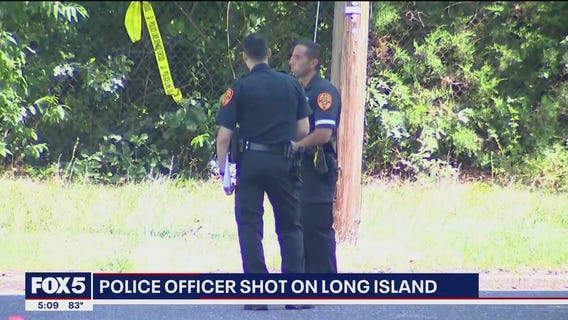 Long Island police officer struck by gunfire in the hospital