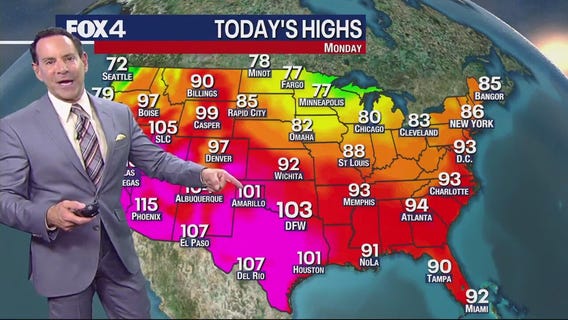 Dallas Weather: July 17 morning forecast