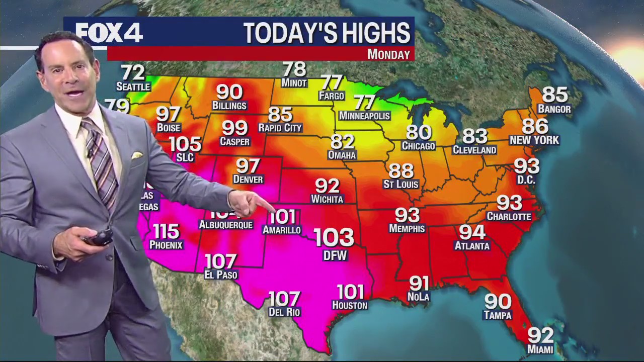 Dallas Weather: July 17 morning forecast