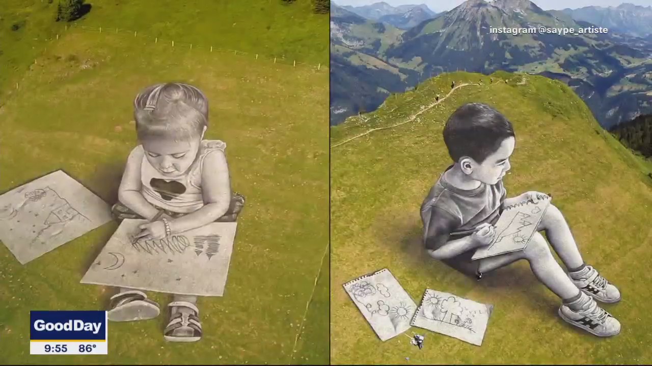 Talker of the Day: Artist uses mountain slope as canvas