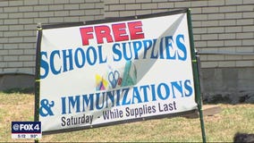 Church holds school supplies giveaway for families