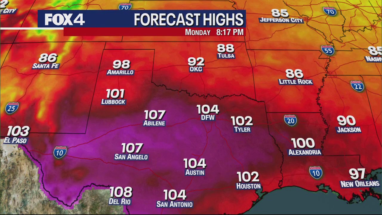 Dallas Weather: Aug. 7 morning forecast